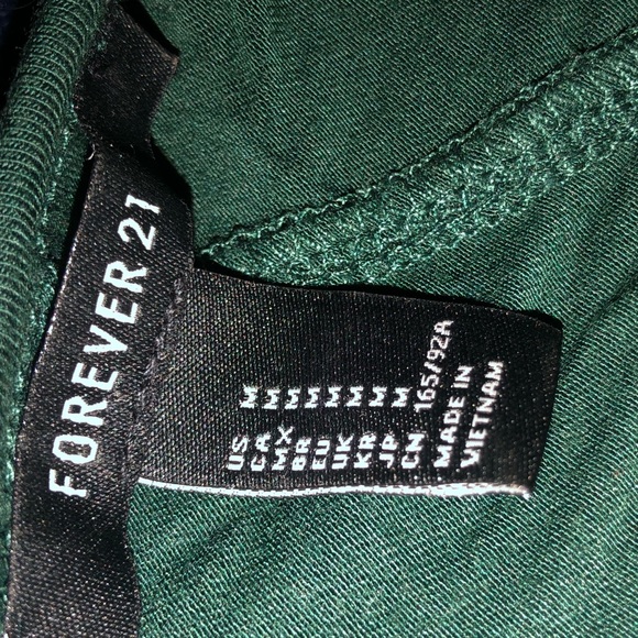 Forever 21 Midi Dress Emerald Green - Picture 3 of 3